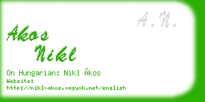 akos nikl business card